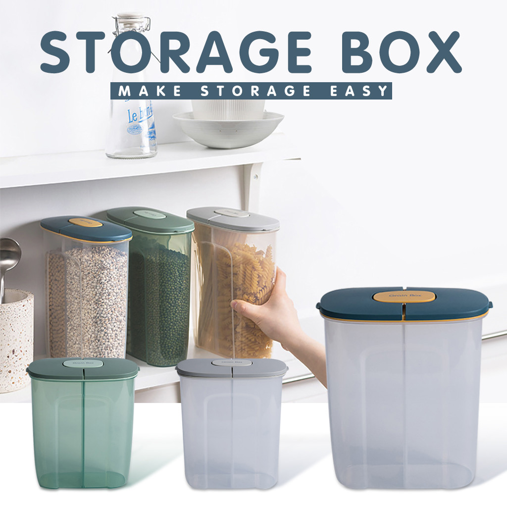 2.5L Store Bulk Foods in Airtight Kitchen Canisters - Clear Dry Goods ...